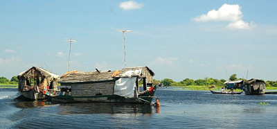 Po rečnih kanalih do Batambanga in točke X na poti, preko jezera Tonle Sap