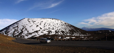 Mauna Kea, sneg na vrhu najvišje gore na svetu (merjeno z dna morja)