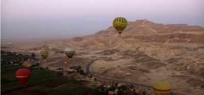 Z balonom nad Luxorjem, nad Dolino kraljev in zahodnim bregom Nila