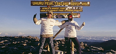 Na vrhu Kilimanjara, skoraj 5895m nad morjem
